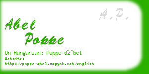 abel poppe business card
